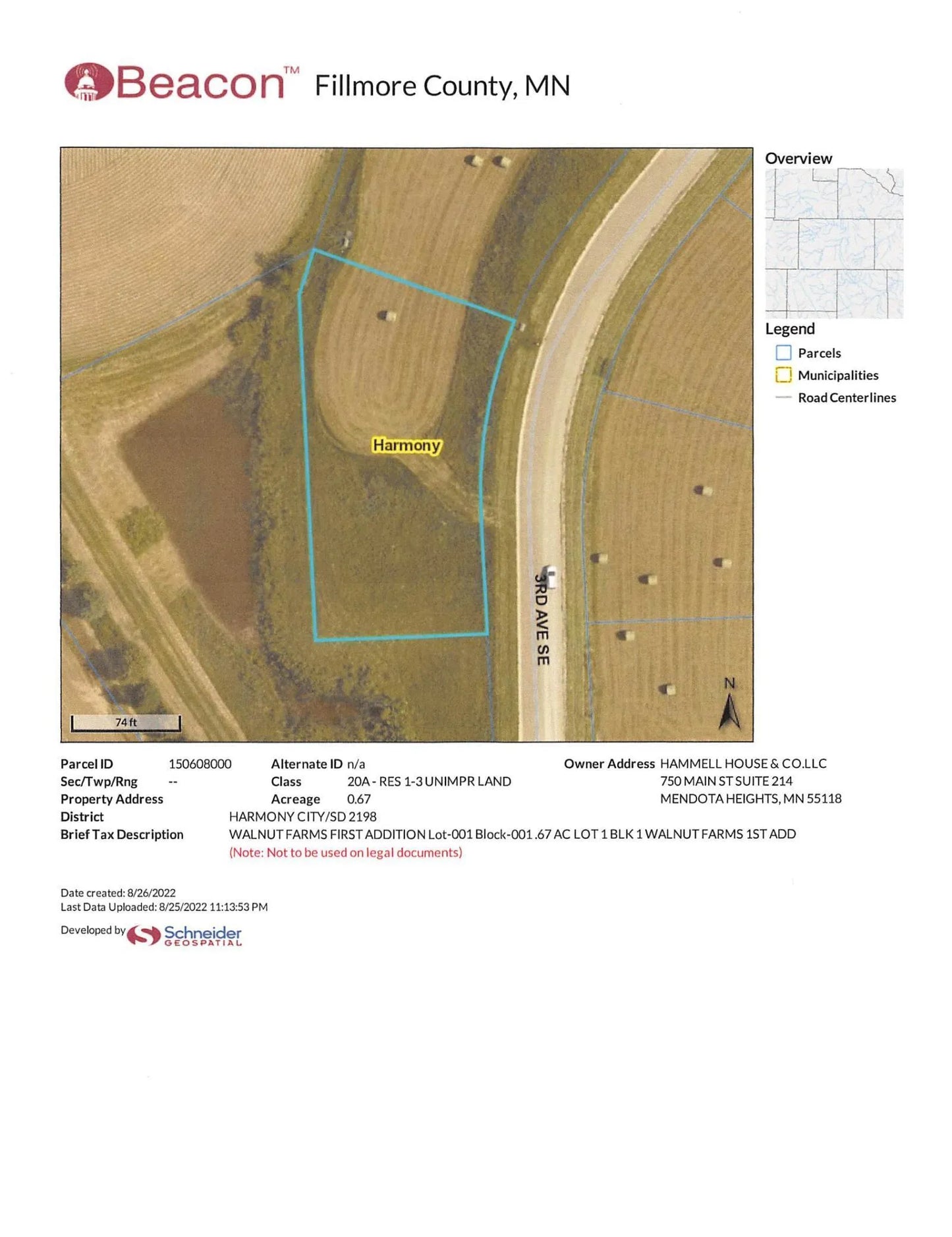 Lot 1, Blk1 3rd Avenue, Harmony, MN 55939